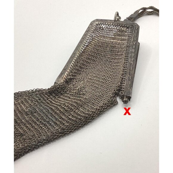 1920s Soldered Mesh Antique Flapper Bag - Picture 6 of 8
